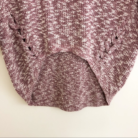 Express Marled Lace-Up Tunic Sweater - Picture 3 of 5